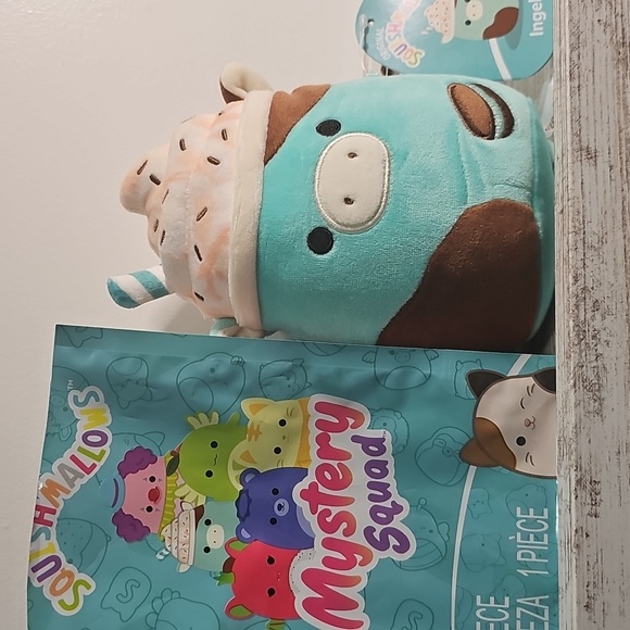 NWT Ingeborg 🐮 Mint Chocolate Milkshake Cow Crossover Original Squishmallow 5" - Picture 7 of 7